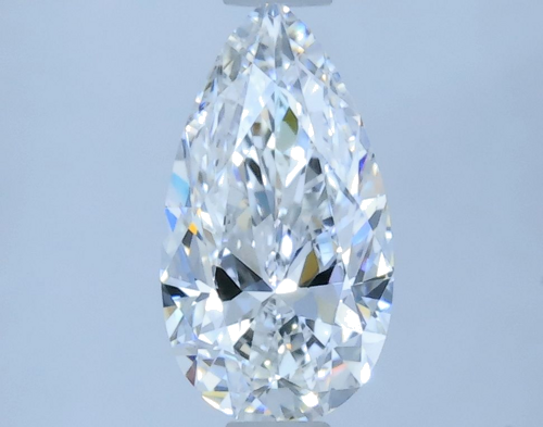 0.59 carat E-VVS1 Natūralus Pear Deimantas (1)