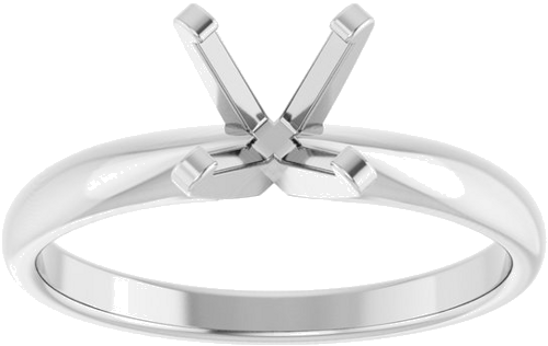 Sužadėtuvių Žiedas „Solitaire“ 585 Baltojo Aukso Square 4.5mm (3)