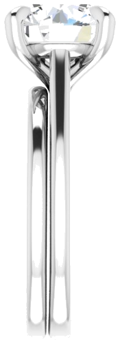 Sužadėtuvių Žiedas „Solitaire“ 585 Baltojo Aukso Round 9.4mm (9)