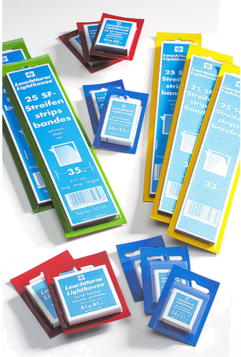 Transparent pockets for philatelic blocks (1)