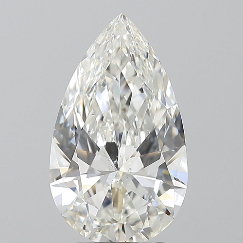 3.01 carat H-SI1 Natūralus Pear Deimantas (1)