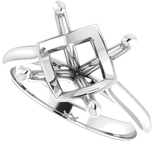 Sužadėtuvių Žiedas „Solitaire“ 14k white gold Round 11mm (5)