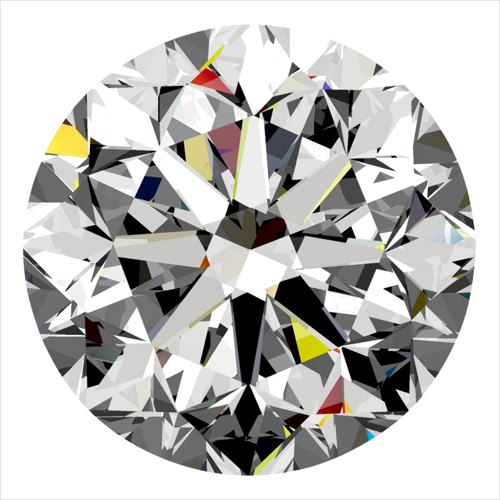 0.4 carat F-SI1 GD cut Natūralus Round Deimantas (1)