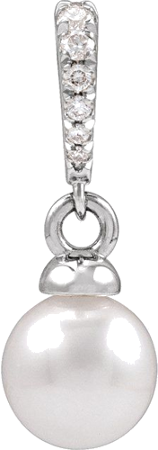 Pakabukas „Accented Pearl“ 14k white gold Pearl 6mm (4)