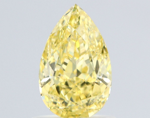 1.01 carat Fancy Intense Yellow-VS1 Natūralus Pear Deimantas (1)