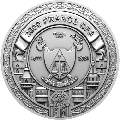 2 oz Охотник за снами 2000 франков Камерун 2024 серебряная монета (2)
