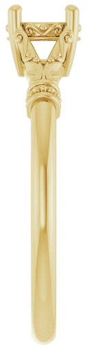 Sužadėtuvių Žiedas „Sculptural“ 14k yellow gold Round 5.2mm (4)