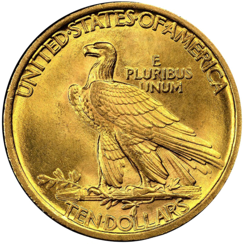 10 долларов Индеец - Золотой Орел США (1907-1933) золотая монета (2)