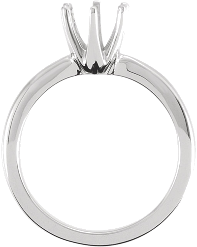 14K White 5.2 mm Round Tall 6-Prong Solstice Solitaire® Ring Mounting (2)