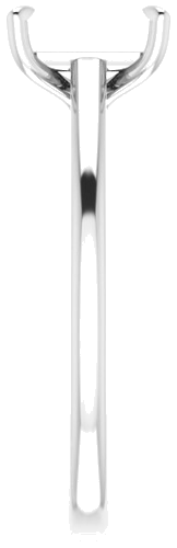 14K White  7x5 mm Emerald Solitaire Engagement Ring Mounting (4)