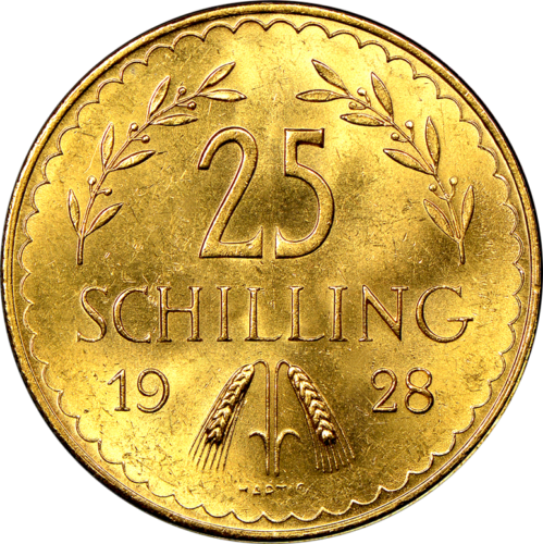 25 шиллингов Австрия 1926-1934 золотая монета (1)