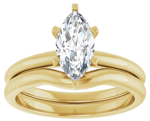 Sužadėtuvių Žiedas 14k yellow gold Marquise 10mm x 5mm (8)