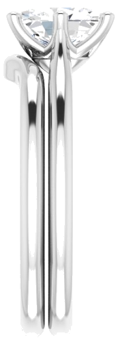 14K White 8x6 mm Oval Solitaire Engagement Ring Mounting (9)