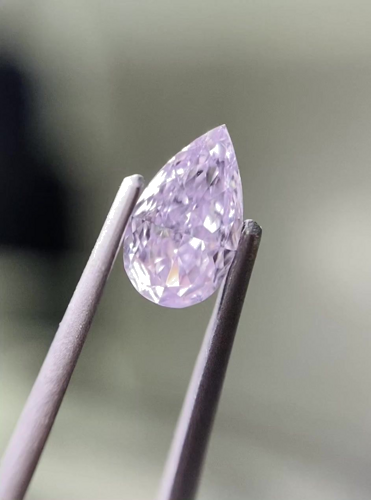 0.41 carat Fancy Light Purplish Pink-SI2 Natūralus Pear Deimantas (1)