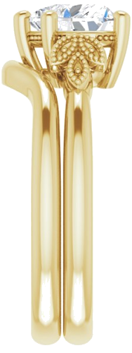 Sužadėtuvių Žiedas „Solitaire“ 585 Geltonojo Aukso Heart Shape 7mm (9)