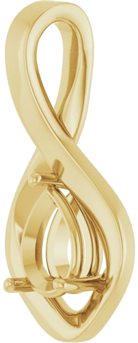 Pakabukas „Infinity-Inspired“ 14k yellow gold Pear 7mm x 5mm (2)