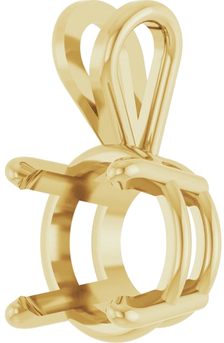 Pakabukas „Round 4-Prong Basket“ 14k yellow gold Round 8.25mm (2)