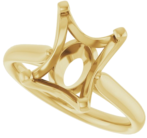 Sužadėtuvių Žiedas „Solitaire“ 14k yellow gold Emerald 10mm x 8mm (5)