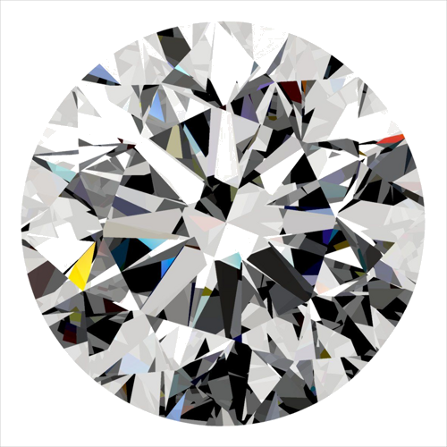 0.4 carat H-SI1 GD cut Natūralus Round Deimantas (1)