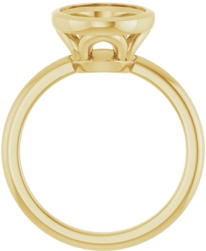 Sužadėtuvių Žiedas „Bezel-Set“ 18k yellow gold Oval 11mm x 9mm (2)