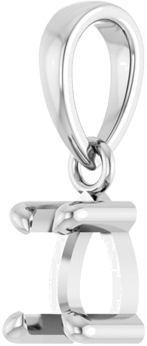 Pakabukas „Solitaire“ 14k white gold Pear 6mm x 4mm (2)