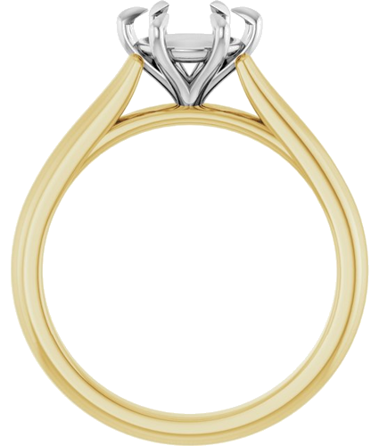 Sužadėtuvių Žiedas „Claw-Prong“ 18k yellow/white gold Round 7mm (2)