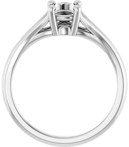 Sužadėtuvių Žiedas „Solitaire Split-Shank“ 14k white gold Pear 8mm x 6mm (2)