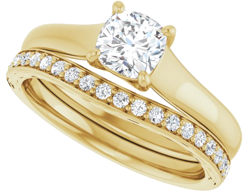 Sužadėtuvių Žiedas „Solitaire“ 585 Geltonojo Aukso Asscher 5mm (19)