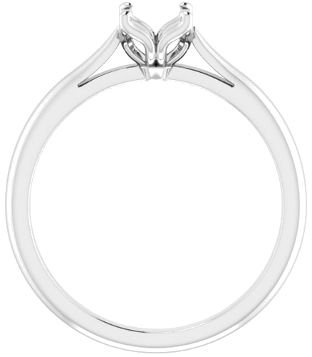 14K White  5.5 mm Round Solitaire Engagement Ring Mounting (2)