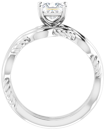 Sužadėtuvių Žiedas „Infinity-Inspired“ 585 Baltojo Aukso Square 5mm (7)