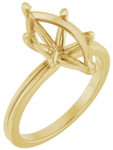 Sužadėtuvių Žiedas „Claw-Prong Solitaire“ 14k yellow gold Marquise 14mm x 7mm (1)