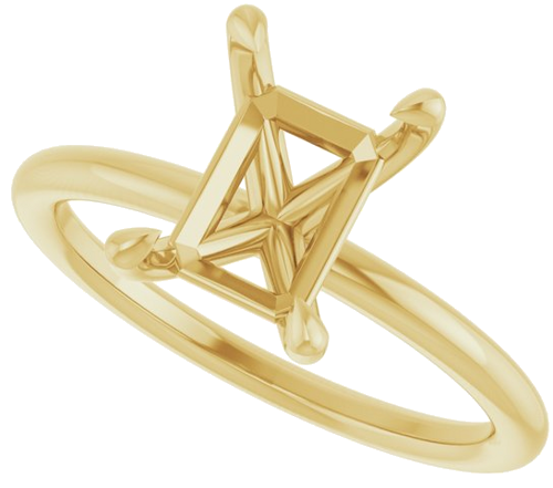 Sužadėtuvių Žiedas „Claw-Prong Solitaire“ 14k yellow gold Emerald 8.5mm x 6.5mm (5)