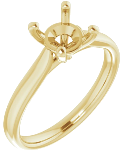 Sužadėtuvių Žiedas 18k yellow gold Round 7mm (1)
