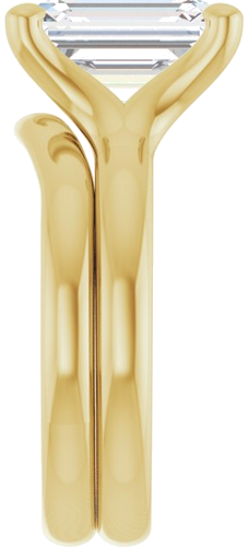 Sužadėtuvių Žiedas „Solitaire“ 14k yellow gold Emerald 10mm x 8mm (9)