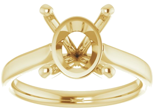 Sužadėtuvių Žiedas „Solitaire“ 750 Geltonojo Aukso Oval 11mm x 9mm (3)