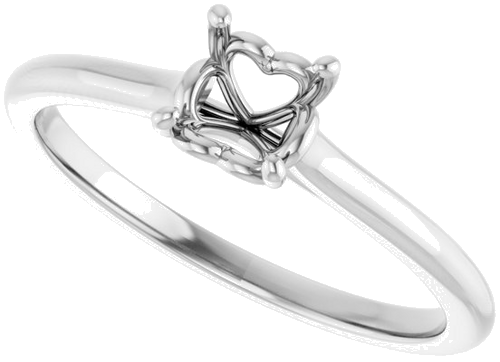 Sužadėtuvių Žiedas „Solitaire“ 585 Baltojo Aukso Round 5.2mm (5)