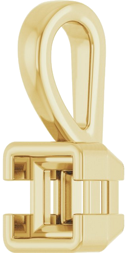 Pakabukas „Half-Bezel Solitaire Charm“ 14k yellow gold Square 3.75mm (2)