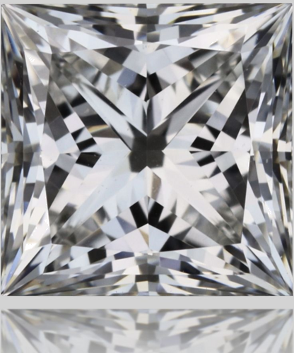 0.61 carat H-VS2 Natūralus Princess Deimantas (1)