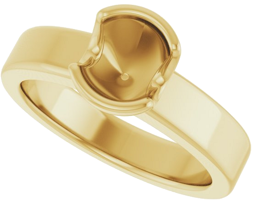 Sužadėtuvių Žiedas „Half-Bezel Solitaire“ 14k yellow gold Round 6.5mm (5)