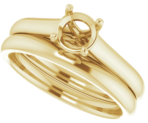 Sužadėtuvių Žiedas „Solitaire“ 14k yellow gold Round 5.8mm (10)