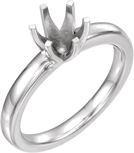 14K White 8.2 mm Round Medium Six-Prong Solstice Solitaire® Ring Mounting (1)