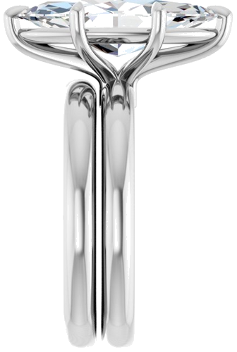 Sužadėtuvių Žiedas „Claw-Prong Euro Shank“ 14k white gold Marquise 16mm x 8mm (9)