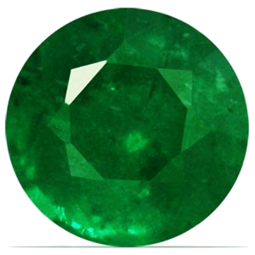 0.58 carat GREEN Round Smaragdas (1)