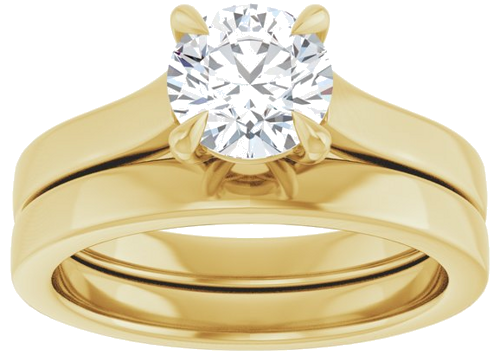 Sužadėtuvių Žiedas „Claw-Prong“ 14k yellow gold Round 6.5mm (8)