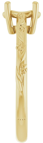 Sužadėtuvių Žiedas „Solitaire“ 585 Geltonojo Aukso Oval 7mm x 5mm (4)