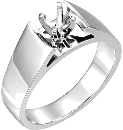 Sužadėtuvių Žiedas „Solitaire“ 585 Baltojo Aukso Round 6mm (1)