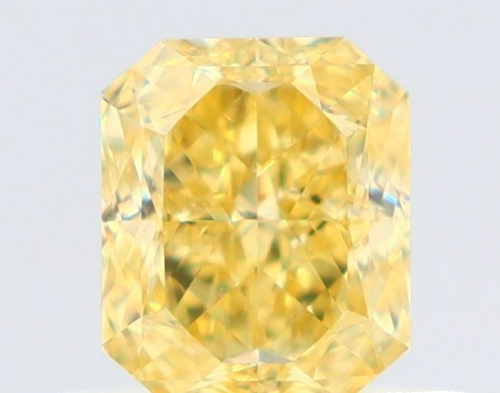 0.51 carat Fancy Intense Yellow-VS2 Natūralus Radiant Deimantas (1)