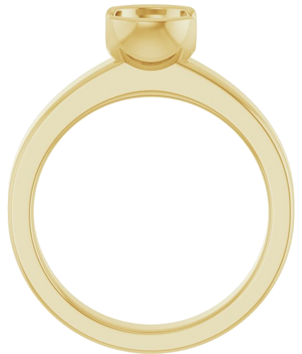 Sužadėtuvių Žiedas „Half-Bezel Solitaire“ 14k yellow gold Round 6.5mm (2)