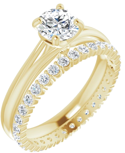 Sužadėtuvių Žiedas „Solitaire“ 14k yellow gold Round 5.8mm (6)