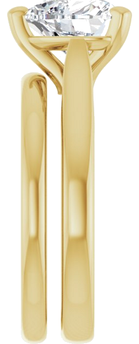 Sužadėtuvių Žiedas „Solitaire“ 585 Geltonojo Aukso Heart Shape 8mm (9)